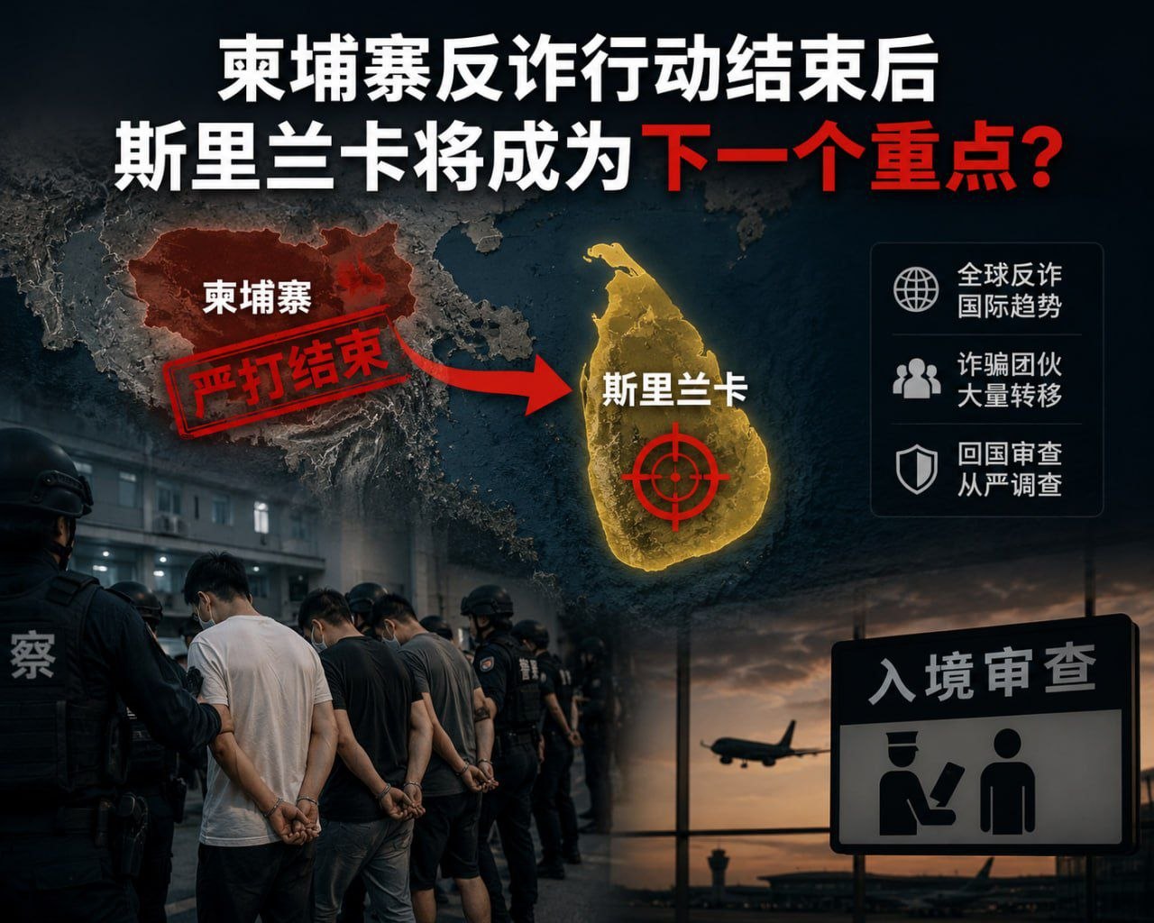 柬埔寨反诈行动结束后,斯里兰卡将成为下一个重点❓