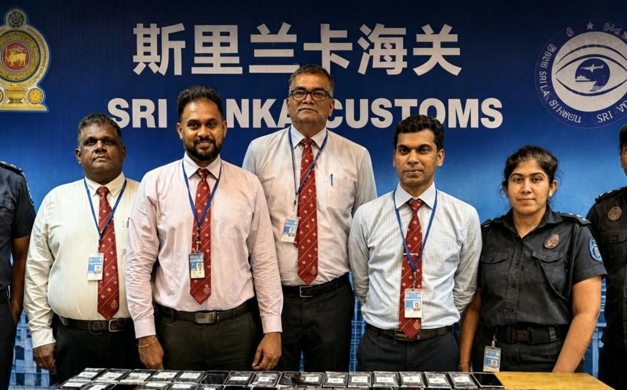 斯里兰卡 机场查获3名中国人!夹带87部手机入境